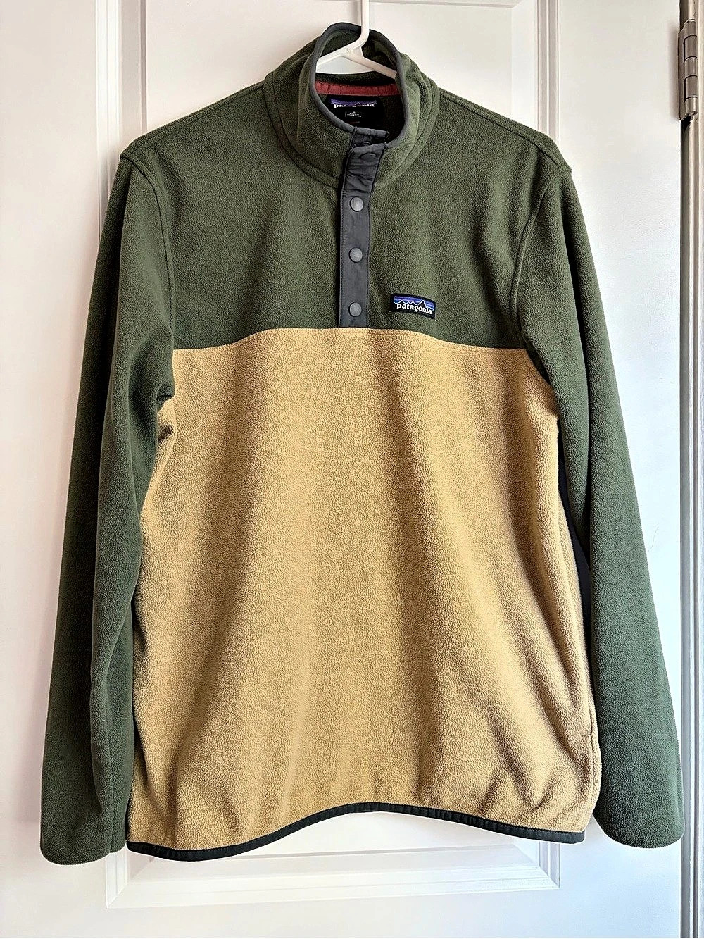 Patagonia Lightweight Synchilla Snap-T Pullover Green & Brown Small